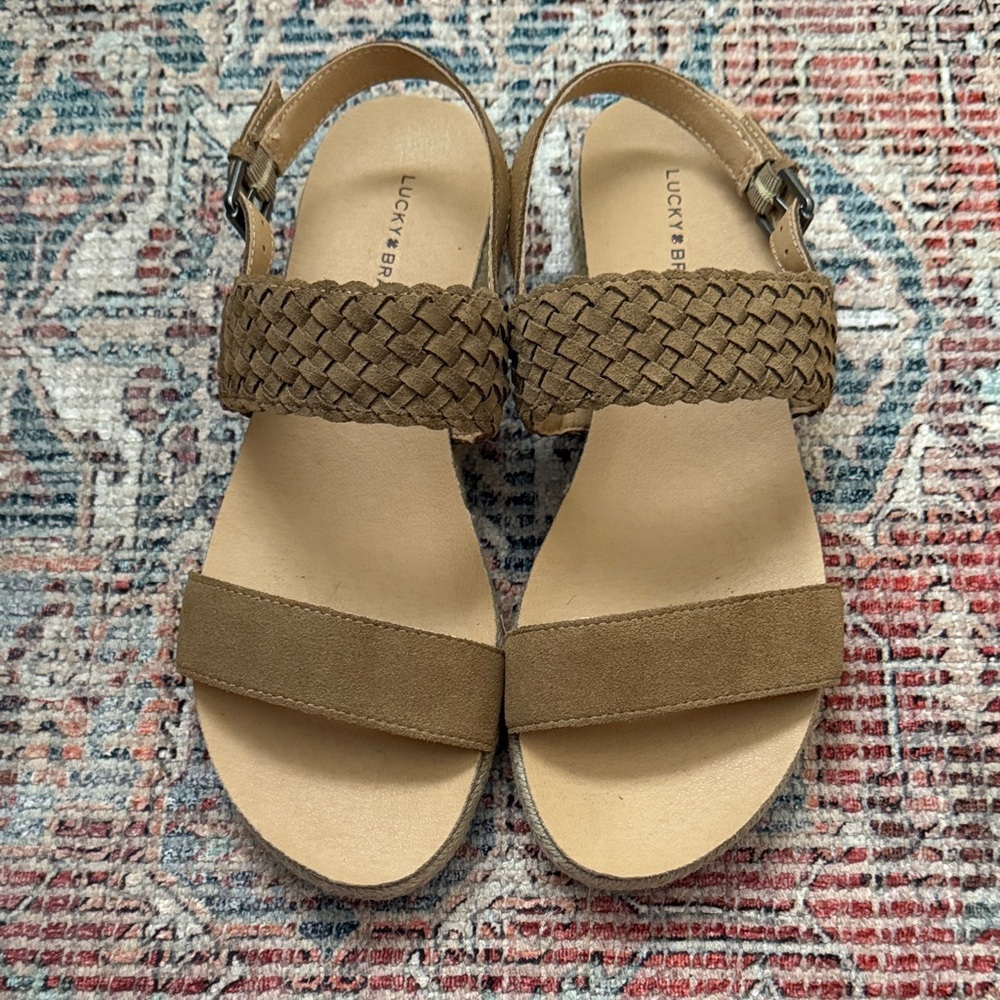 Lucky Brand Women's Brown Woven Sandals